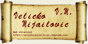 Veličko Mijailović vizit kartica